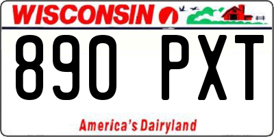 WI license plate 890PXT