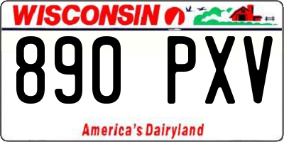 WI license plate 890PXV