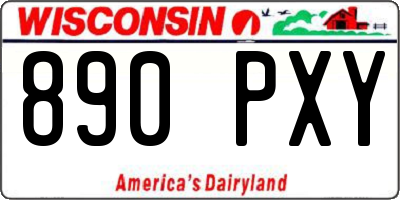WI license plate 890PXY