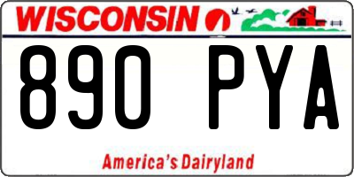 WI license plate 890PYA