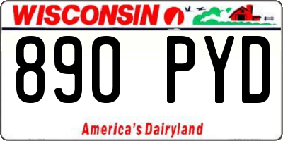 WI license plate 890PYD