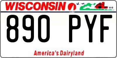 WI license plate 890PYF