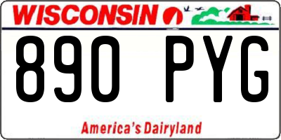 WI license plate 890PYG