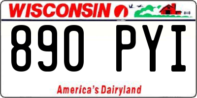WI license plate 890PYI