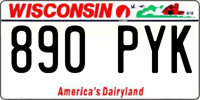 WI license plate 890PYK