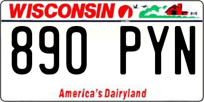 WI license plate 890PYN