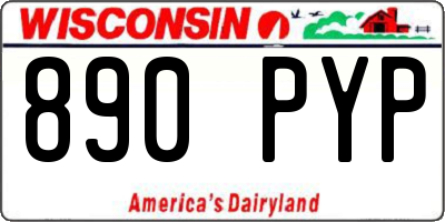 WI license plate 890PYP