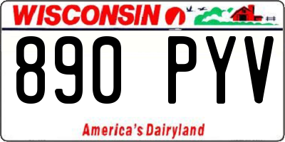 WI license plate 890PYV