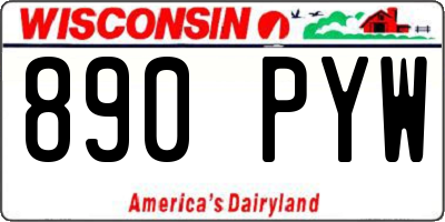 WI license plate 890PYW