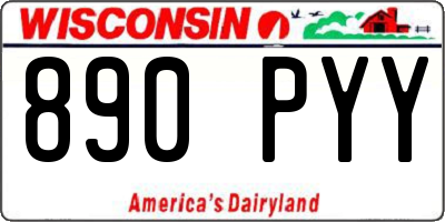 WI license plate 890PYY