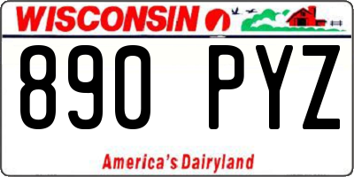 WI license plate 890PYZ