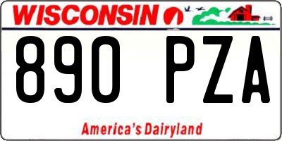 WI license plate 890PZA