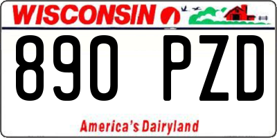 WI license plate 890PZD