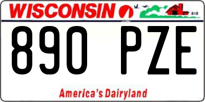 WI license plate 890PZE