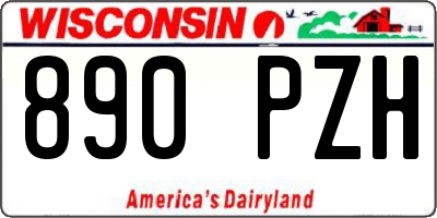 WI license plate 890PZH