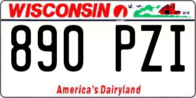 WI license plate 890PZI