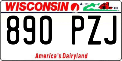 WI license plate 890PZJ