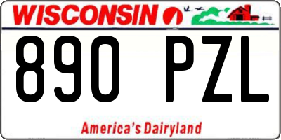 WI license plate 890PZL