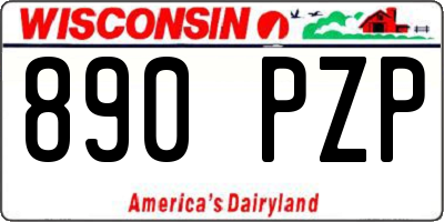 WI license plate 890PZP