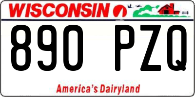 WI license plate 890PZQ
