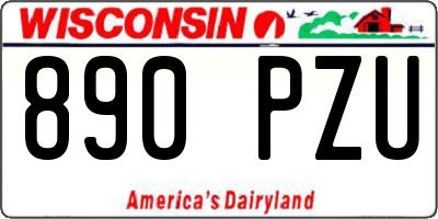 WI license plate 890PZU