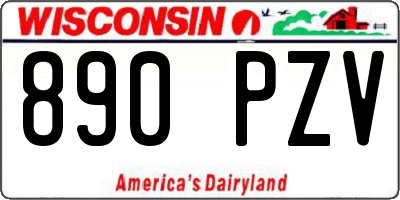 WI license plate 890PZV