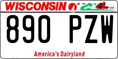 WI license plate 890PZW