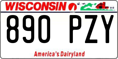 WI license plate 890PZY