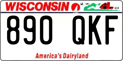 WI license plate 890QKF