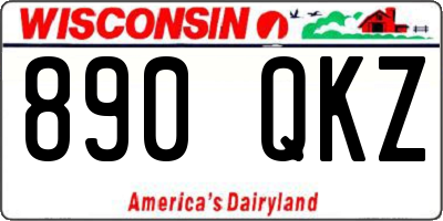 WI license plate 890QKZ