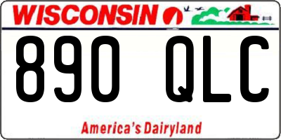 WI license plate 890QLC