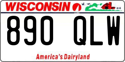 WI license plate 890QLW
