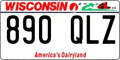 WI license plate 890QLZ