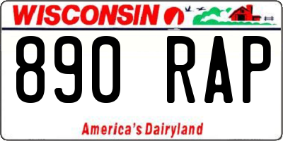 WI license plate 890RAP