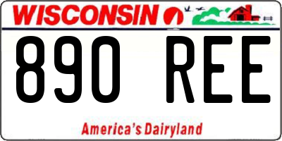 WI license plate 890REE