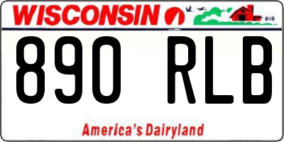 WI license plate 890RLB