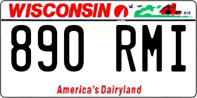 WI license plate 890RMI