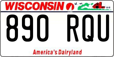 WI license plate 890RQU