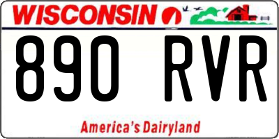 WI license plate 890RVR