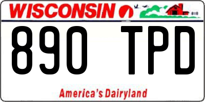 WI license plate 890TPD