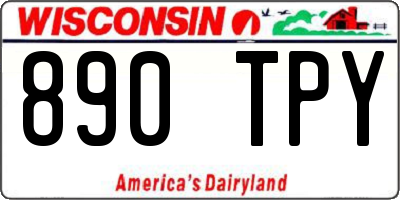 WI license plate 890TPY