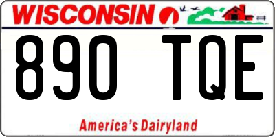 WI license plate 890TQE