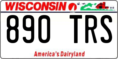 WI license plate 890TRS