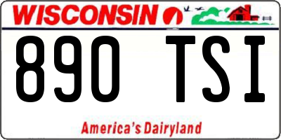 WI license plate 890TSI