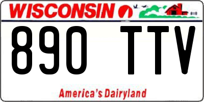 WI license plate 890TTV
