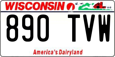 WI license plate 890TVW