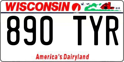 WI license plate 890TYR