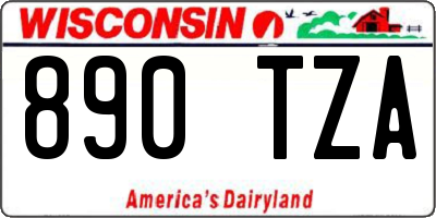 WI license plate 890TZA