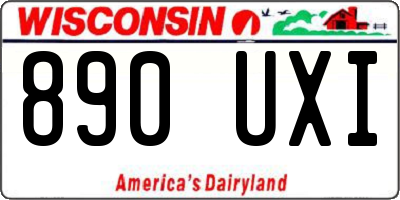 WI license plate 890UXI