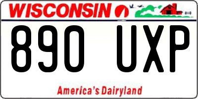 WI license plate 890UXP